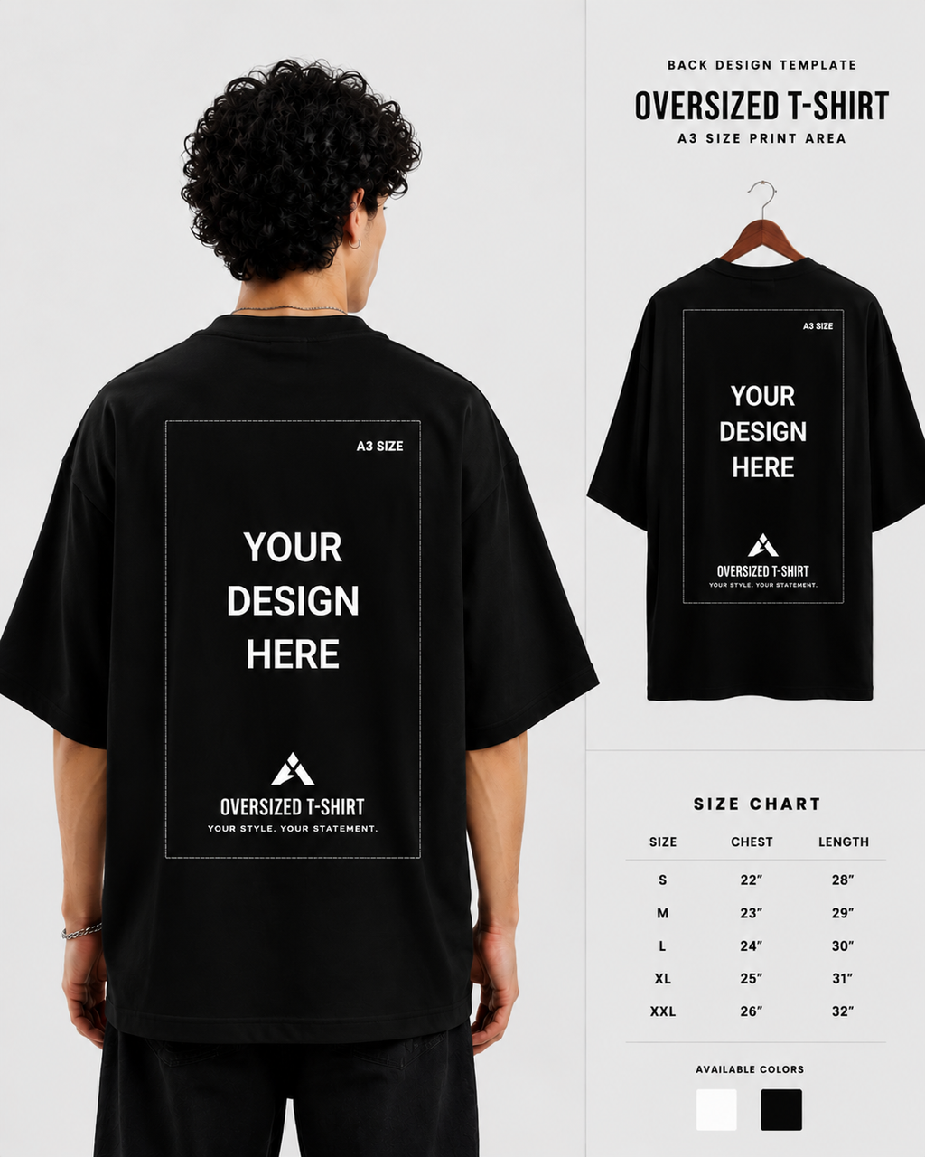 Custom Oversized Cotton T-Shirt (220 GSM)